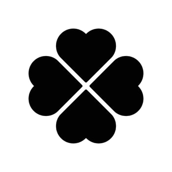 4 leaf clover icon vector design template simple and clean