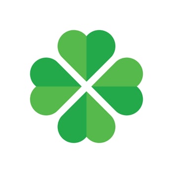 4 leaf clover icon vector design template simple and clean