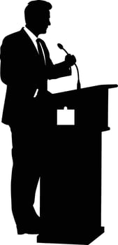 AI generated Silhouette election black color only full body vector
