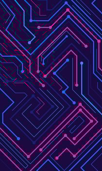 Flat design electronic circuit board background vector