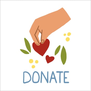 The concept of charity. Fundraising. Donate help. vector