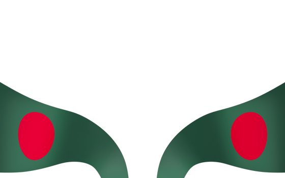 Bangladesh flag element design national independence day banner ribbon png