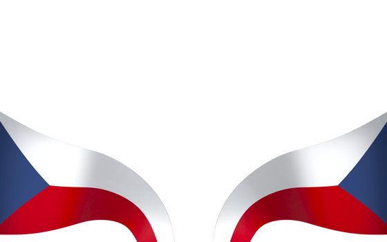 Czech Republic flag element design national independence day banner ribbon png