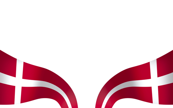 Denmark flag element design national independence day banner ribbon png