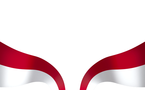 Indonesia flag element design national independence day banner ribbon png