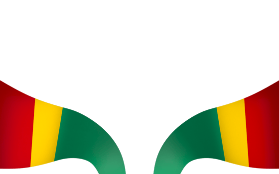 Guinea flag element design national independence day banner ribbon png