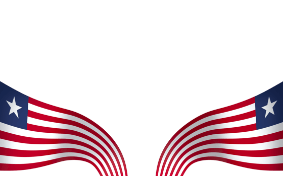 Liberia flag element design national independence day banner ribbon png