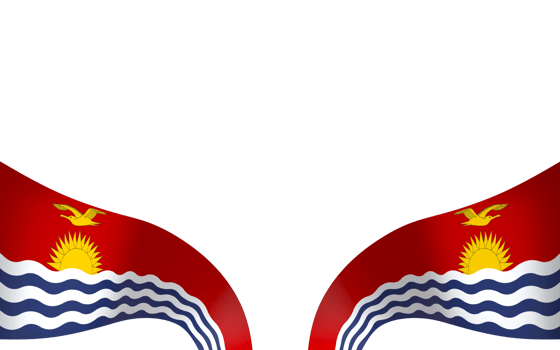 Kiribati flag element design national independence day banner ribbon png