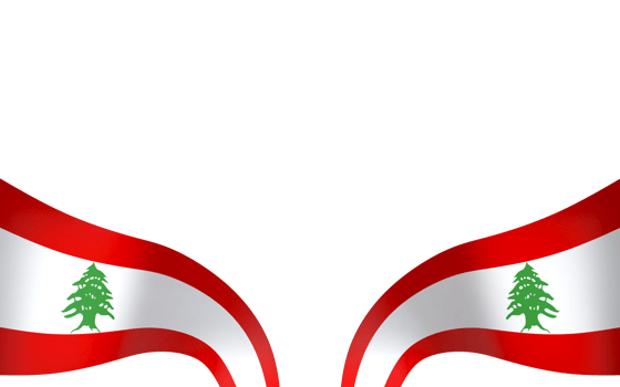 Lebanon flag element design national independence day banner ribbon png