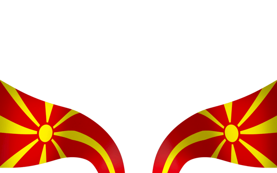 North Macedonia flag element design national independence day banner ribbon png