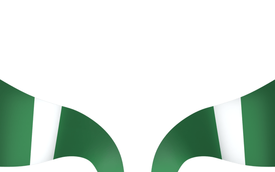 Nigeria flag element design national independence day banner ribbon png