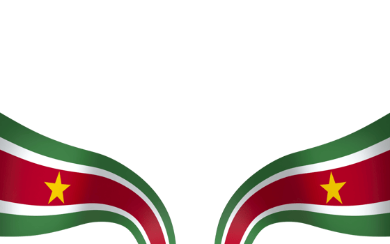 Suriname flag element design national independence day banner ribbon png