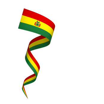 Bolivia flag element design national independence day banner ribbon png