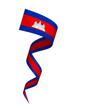 Cambodia flag element design national independence day banner ribbon png