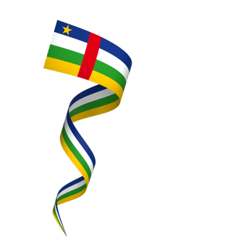 Central African Republic flag element design national independence day banner ribbon png