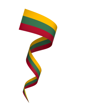Lithuania flag element design national independence day banner ribbon png