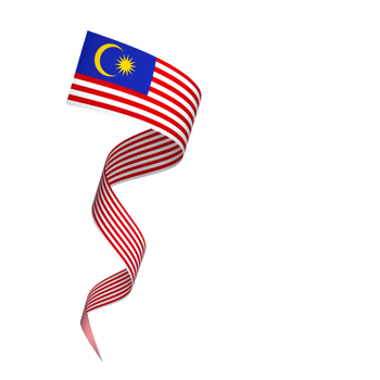 Malaysia flag element design national independence day banner ribbon png