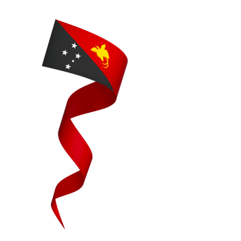 Papua New Guinea flag element design national independence day banner ribbon png
