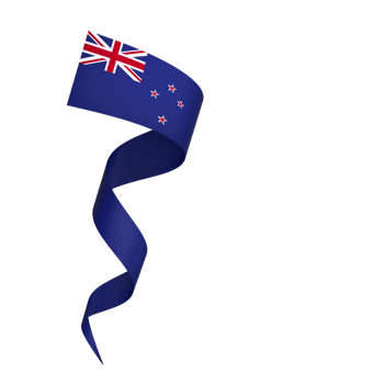 New Zealand flag element design national independence day banner ribbon png