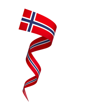 Norway flag element design national independence day banner ribbon png