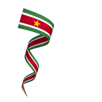 Suriname flag element design national independence day banner ribbon png