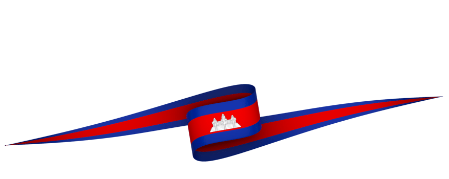 Cambodia flag element design national independence day banner ribbon png