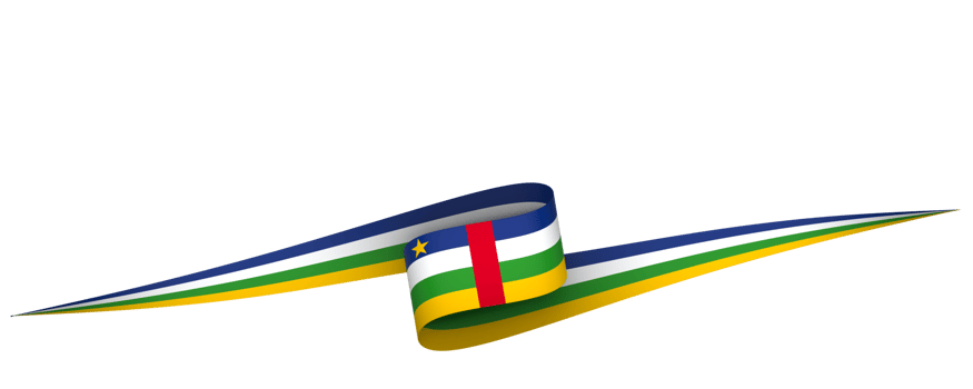 Central African Republic flag element design national independence day banner ribbon png