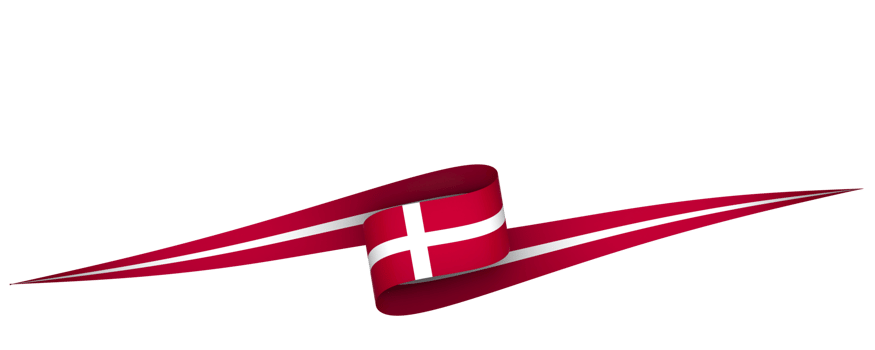 Denmark flag element design national independence day banner ribbon png