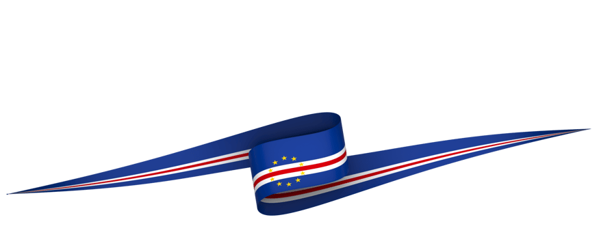 Cabo Verde flag element design national independence day banner ribbon png