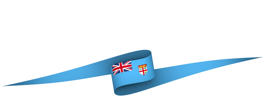 Fiji flag element design national independence day banner ribbon png