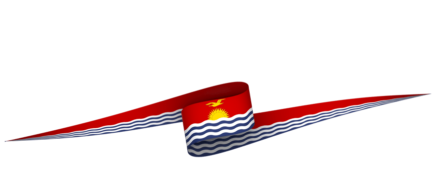 Kiribati flag element design national independence day banner ribbon png
