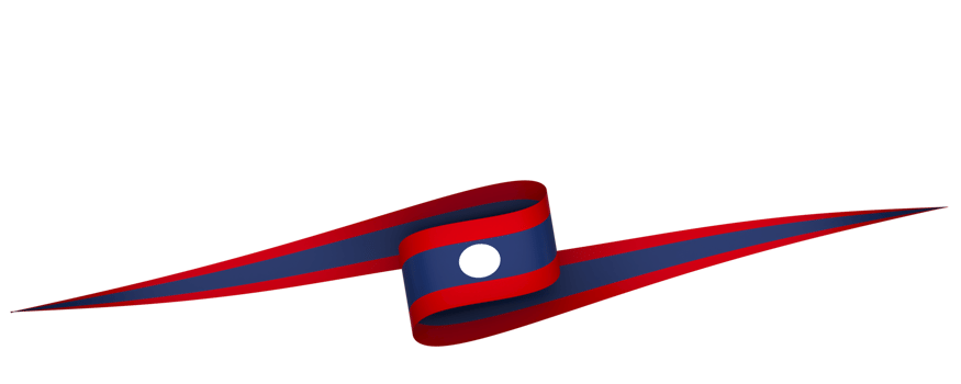 Laos flag element design national independence day banner ribbon png