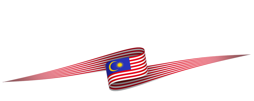 Malaysia flag element design national independence day banner ribbon png