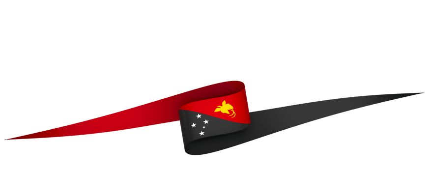 Papua New Guinea flag element design national independence day banner ribbon png