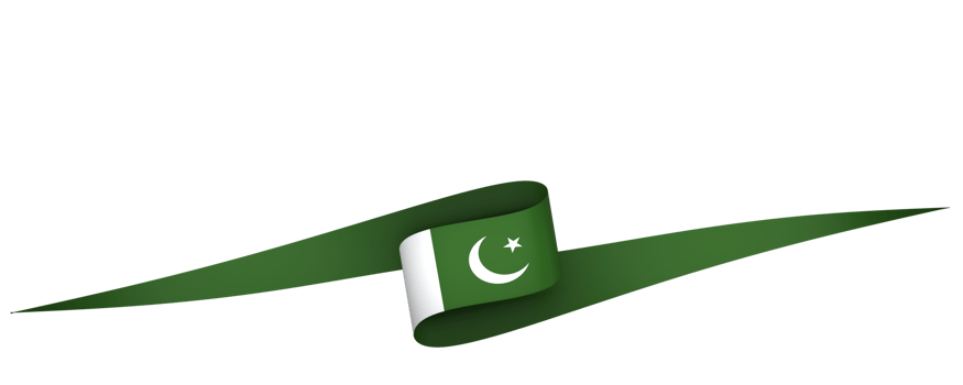 Pakistan flag element design national independence day banner ribbon png