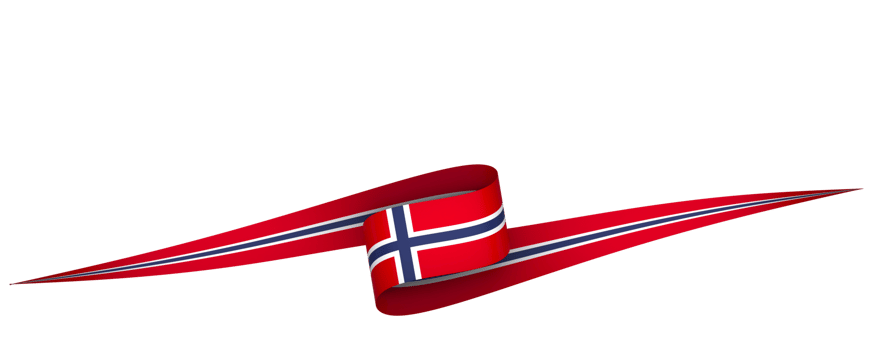 Norway flag element design national independence day banner ribbon png