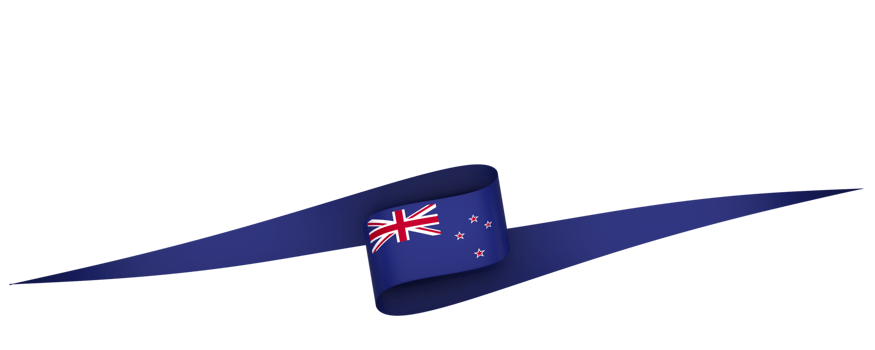 New Zealand flag element design national independence day banner ribbon png