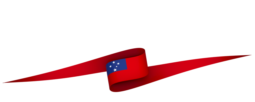 Samoa flag element design national independence day banner ribbon png