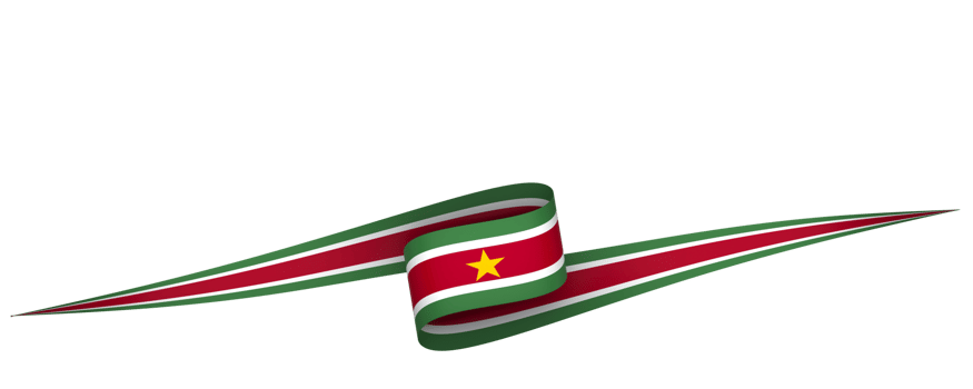 Suriname flag element design national independence day banner ribbon png