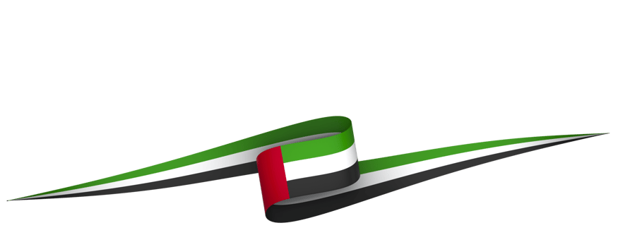 United Arab Emirates flag element design national independence day banner ribbon png