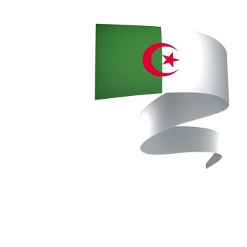 Algeria flag element design national independence day banner ribbon png