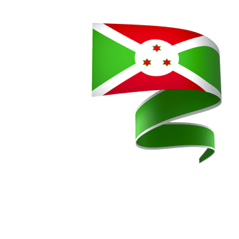 Burundi flag element design national independence day banner ribbon png