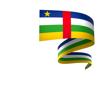 Central African Republic flag element design national independence day banner ribbon png