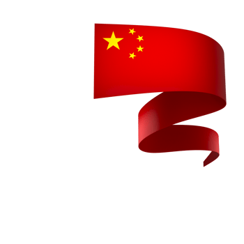 China flag element design national independence day banner ribbon png