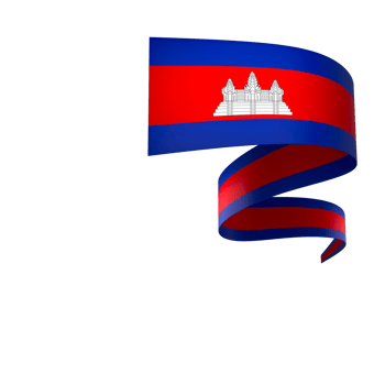 Cambodia flag element design national independence day banner ribbon png