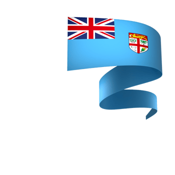Fiji flag element design national independence day banner ribbon png