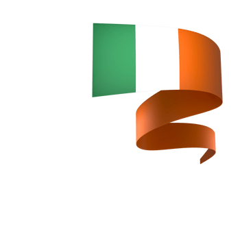 Ireland flag element design national independence day banner ribbon png