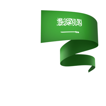 Saudi Arabia flag element design national independence day banner ribbon png