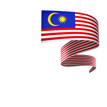 Malaysia flag element design national independence day banner ribbon png
