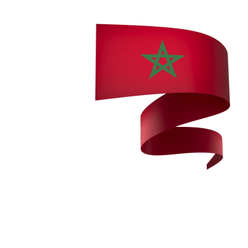 Morocco flag element design national independence day banner ribbon png
